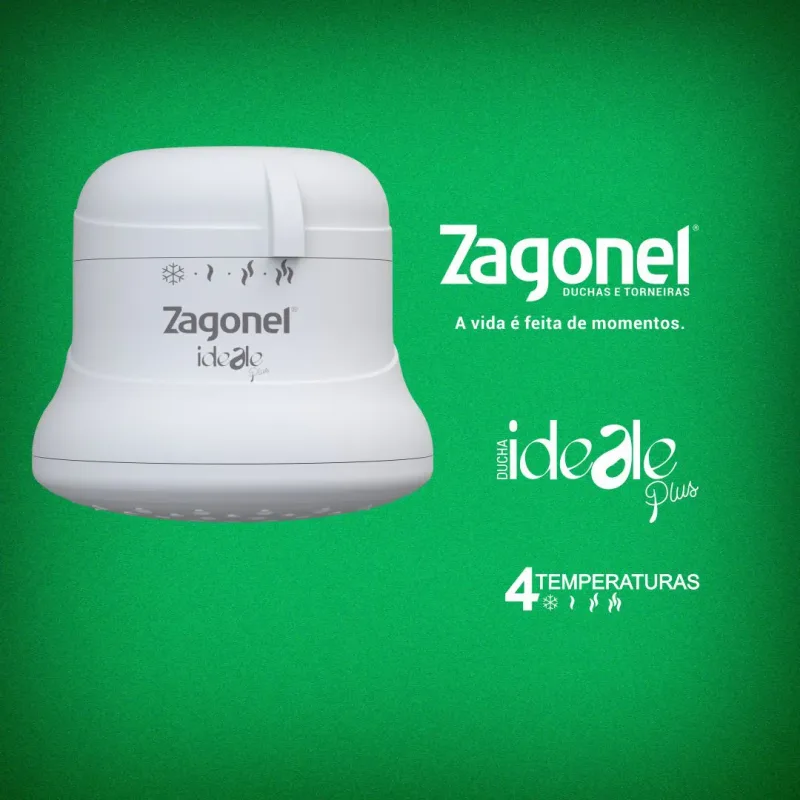Chuveiro Ideale Plus 220V 4Temp - Zagonel
